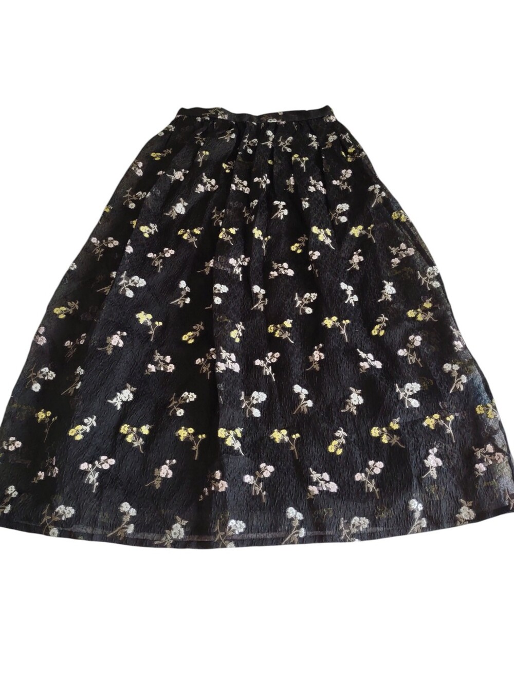 St. John 8 Floral Silk Blend Maxi Skirt